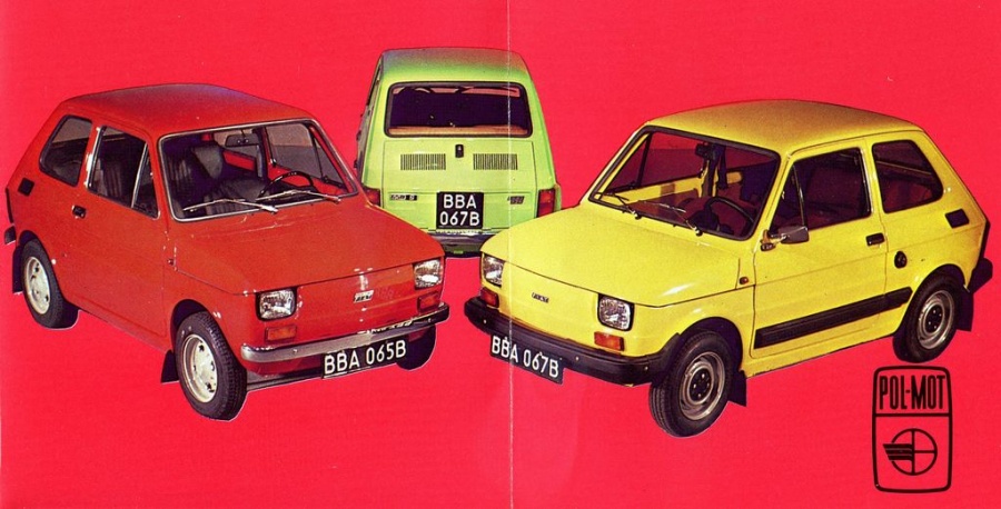 Samochód Polski Fiat 126p, ok. roku 1978