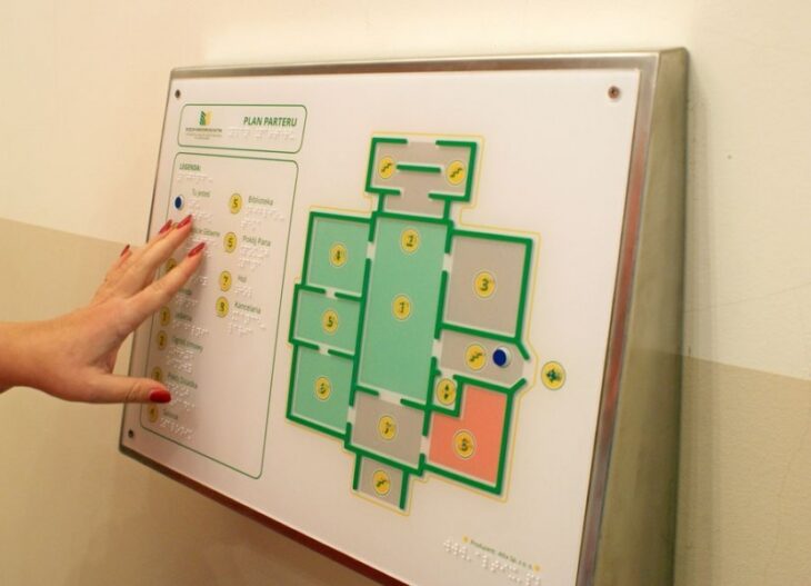 Plan tyflograficzny parteru w Pałacu