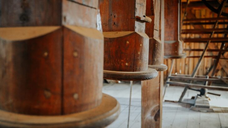 Drewniane spusty do mąki