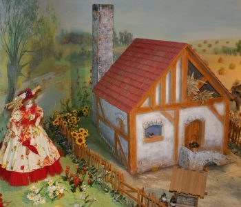 obraz dom i kobieta